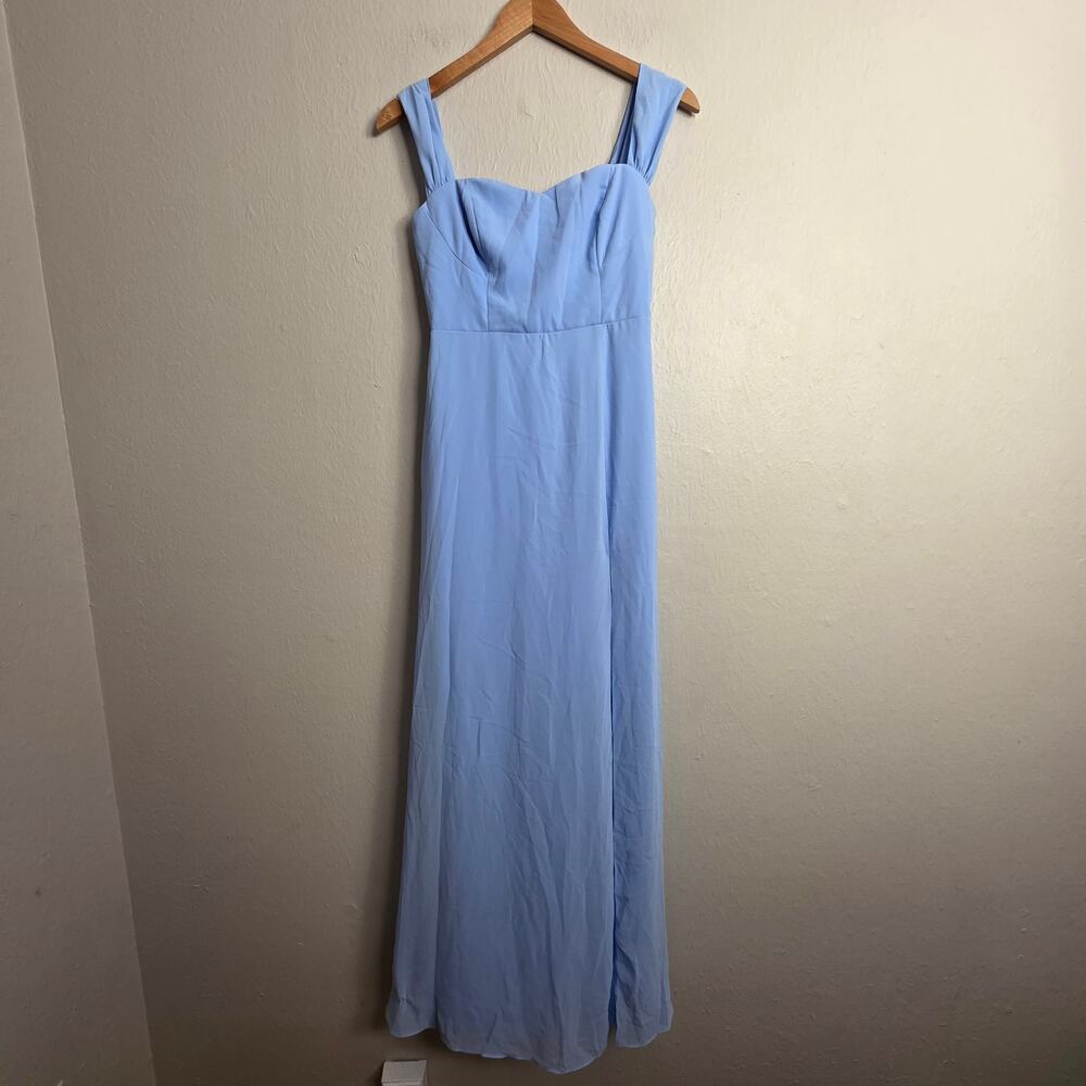 NWT Lulus Magical Magnetism Light Blue Off The Shoulder Maxi Dress Small - Picture 5 of 12